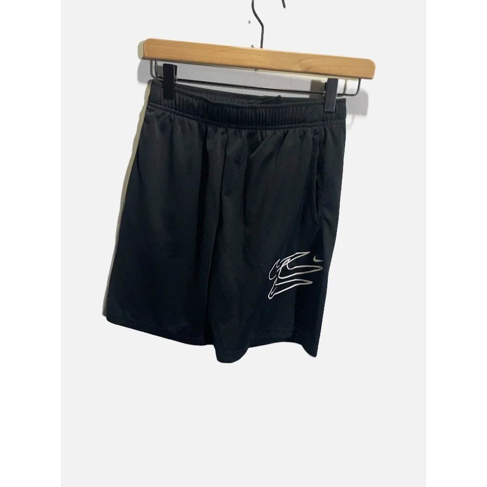 Nike Dri-FIT Shorts Kids Large Black Triple Swoosh Athletic Gym Basketball